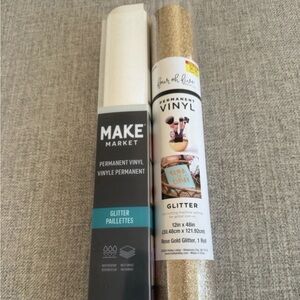 Makers Market Rose Gold Glitter Vinyl Roll